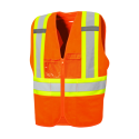 Solid Front Mesh Back Traffic Vest | HV 57